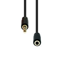3-Pin Slim Extension Cable Black 0.5M Audio kábelek
