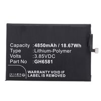 Battery for Nokia Mobile 18.67Wh 3.85V 4850mAh Mobiltelefon-alkatrészek