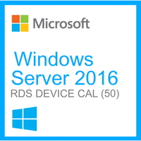 Microsoft Windows Server 2016 Remote Desktop Services (RDS) 50 device connections