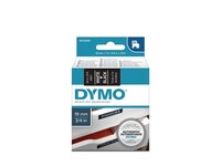 Dymo D1 Labelcassette, 19 mm x 7 m, Wit op Zwart (doos 5 stuks)