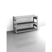 Zinc plated sideboard shelving unit