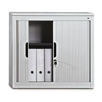 Roller shutter cupboard with horizontal shutter