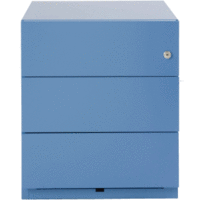 Rollcontainer Note NWA Stahl 3x Materialschub HxBxT 495x420x565mm blau