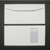 Kuvertierhüllen 121x235mm 90g/qm gummiert Sonderfenster VE=1000 Stück weiß