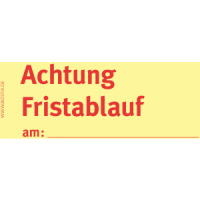 Haftnotizen 75x35mm gelb 'Achtung Fristablauf am' VE=5 Blöcke