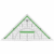 Geometrie-Dreieck 25cm PS glasklar grün hinterlegt