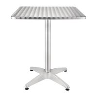 Bolero Square Bistro Table Made of Stainless Steel and Aluminium - 720X600X600mm