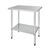 Vogue Stainless Steel Prep Table with Galvanised Under Shelf 900x900x700mm