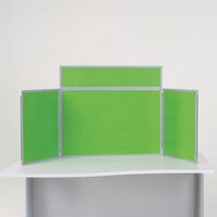 Lightweight table top display system, portrait - apple green