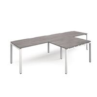 Adapt double straight desk with return desk