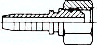 Exemplarische Darstellung: Stahl-Pressarmatur für Hydraulikschlauch, DKR
