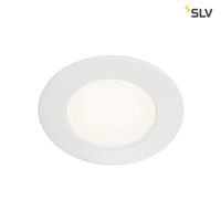 LED Einbau-Downlight DL 126 für Möbel, IP20, Ø 6.5cm, 12V DC SELV, ohne BG, 2.8W 3000K 170m 90°, weiß