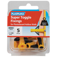Plasplugs HWST005 Super Toggle Fixings Pack 5