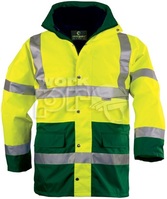 Kabát Hi-Viz Fluo PE 4:1 sárga/zöld L