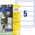 Ordner-Einsteckschilder, Home Office, Kleinpackung, A4, 54 x 190 mm, 10 Bogen/50 Stück, weiß