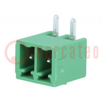 Pluggable terminal block; 3.81mm; ways: 2; angled 90°; socket