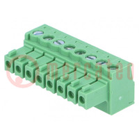 Pluggable terminal block; 3.5mm; ways: 8; straight; plug; female