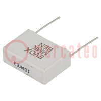 Capacitor: polyester; 10uF; 40VAC; 63VDC; 22.5mm; ±10%; 9x18.5x26mm