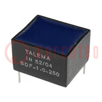 Inductor: wire; THT; 250uH; 1A; 354mΩ; -40÷125°C; 15x17.5x11mm