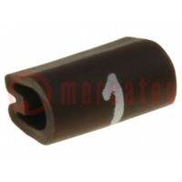 Markers; Marking: 1; 1.5÷2mm; PVC; brown; -45÷70°C; leaded