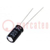 Capacitor: electrolytic; THT; 4.7uF; 160VDC; Ø6.3x11mm; ±20%; 2000h