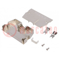 Plug case; PIN: 68; shielded; Locking: latch; Mat: steel; straight