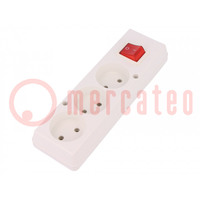 Conector: de alimentación AC; hembra; divisor; 2P; 250VAC; 16A