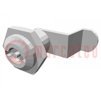 Lock; zinc alloy; 35mm; nickel; Actuator material: steel