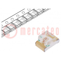 LED; SMD; 0805; żółty; 3÷8mcd; 2x1,25x1,1mm; 160°; 2,1÷2,5V; 20mA