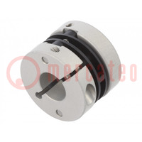 Coupling; Ø1: 12mm; Ø2: 12mm; aluminium,polyamide; -10÷80°C