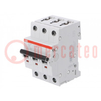 Circuit breaker; 400VAC; Inom: 6A; Poles: 3; for DIN rail mounting