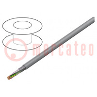 Wire; ELITRONIC® LIYCY; 16x0.5mm2; tinned copper braid; PVC; grey