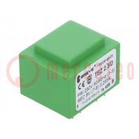 Transformer: encapsulated; 2.3VA; 230VAC; 9V; 256mA; PCB; IP00; TEZ