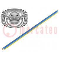 Leitungen: Flachband; FBK Toy; 3x0,14mm2; Line; Cu; PVC; blau,gelb