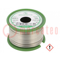 Soldering wire; Sn99,3Cu0,7; 0.8mm; 0.1kg; lead free; reel; 220°C
