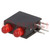 LED; in housing; red; 3mm; No.of diodes: 2; 20mA; Lens: red,diffused
