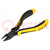 Pliers; side,cutting; ESD; ergonomic handle,return spring; 135mm