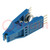 Test clip; blue; Row pitch: 1.27mm; gold-plated; SO8,SOIC8,SOJ8
