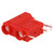 Socket; 4mm banana; 10A; 250VDC; red; silver plated; PCB; 29.7mm