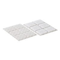 VELCRO® Klettquadrate Selbstklebend, Haken & Flausch 25mm x 25mm x 24 sets Weiß