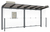 Modellbeispiel: Buswartehalle -Venedig- Breite 5240 mm, 2 Seitenwände, seitliches Haltestelleschild auf Anfrage (Art. 37619-05)