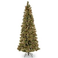 Artificial Sparking Pine Hinged Luxury Christmas Tree - 198cm, Green
