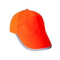Korntex Warn-Kappe fluoreszierend für Erwachsende orange Größe einstellbar durch Klettverschluss