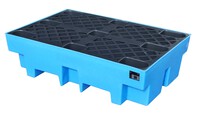 PE-Auffangwanne Typ WP-PE WP-PE 2/2, aus robustem Polyethylen, Ausführung in blau