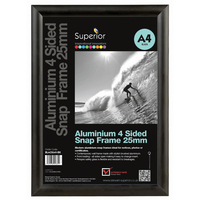A1 Black Aluminium Snap Frame