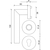 Skizze zu SOLIDO Drückergarnitur OSLO DIN - auf Rosette PZ, 38 - 45, Edelstahl matt