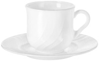 Kaffee-Ober- und Untertasse Ebro; 235ml, 8.1x7.6 cm (ØxH); weiß; 6 Set(s) /