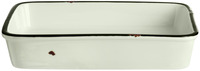 Schale Liron rechteckig; 400ml, 17.5x12x3.5 cm (LxBxH); cremeweiß/schwarz;