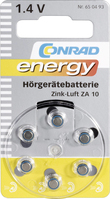 Conrad ZA 10 Wegwerpbatterij Zink-lucht