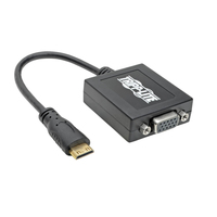Tripp Lite P131-06N-MINI video átalakító kábel 0,1524 M Mini HDMI VGA (D-Sub) Fekete